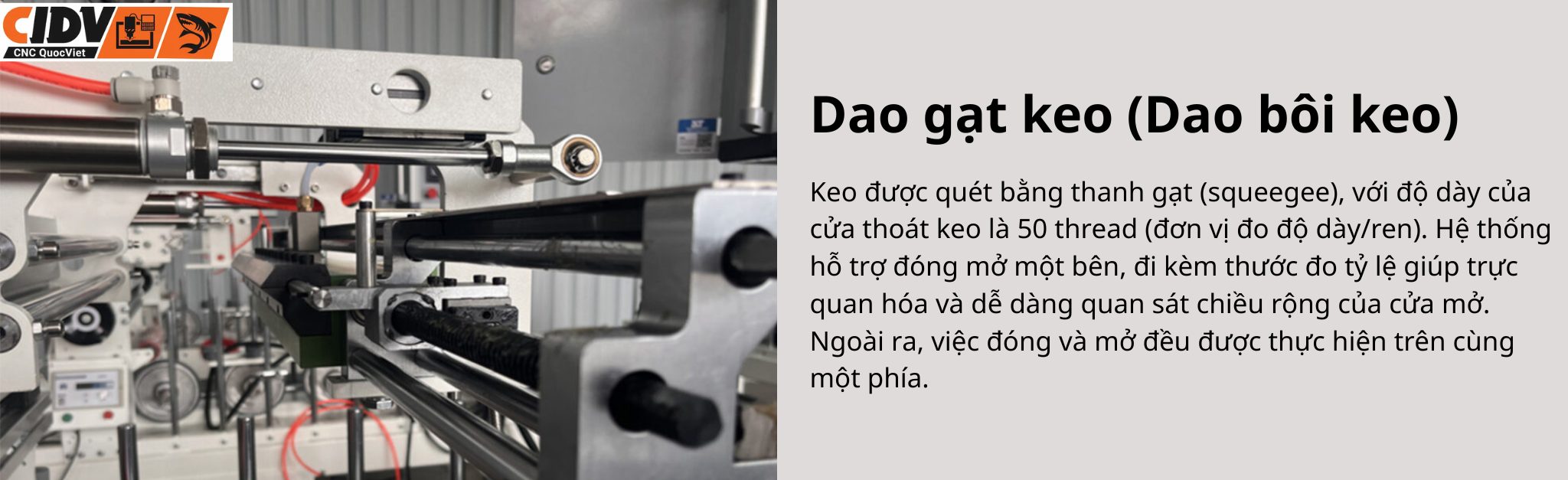 Dao gạt keo PUR máy bọc khuôn bao