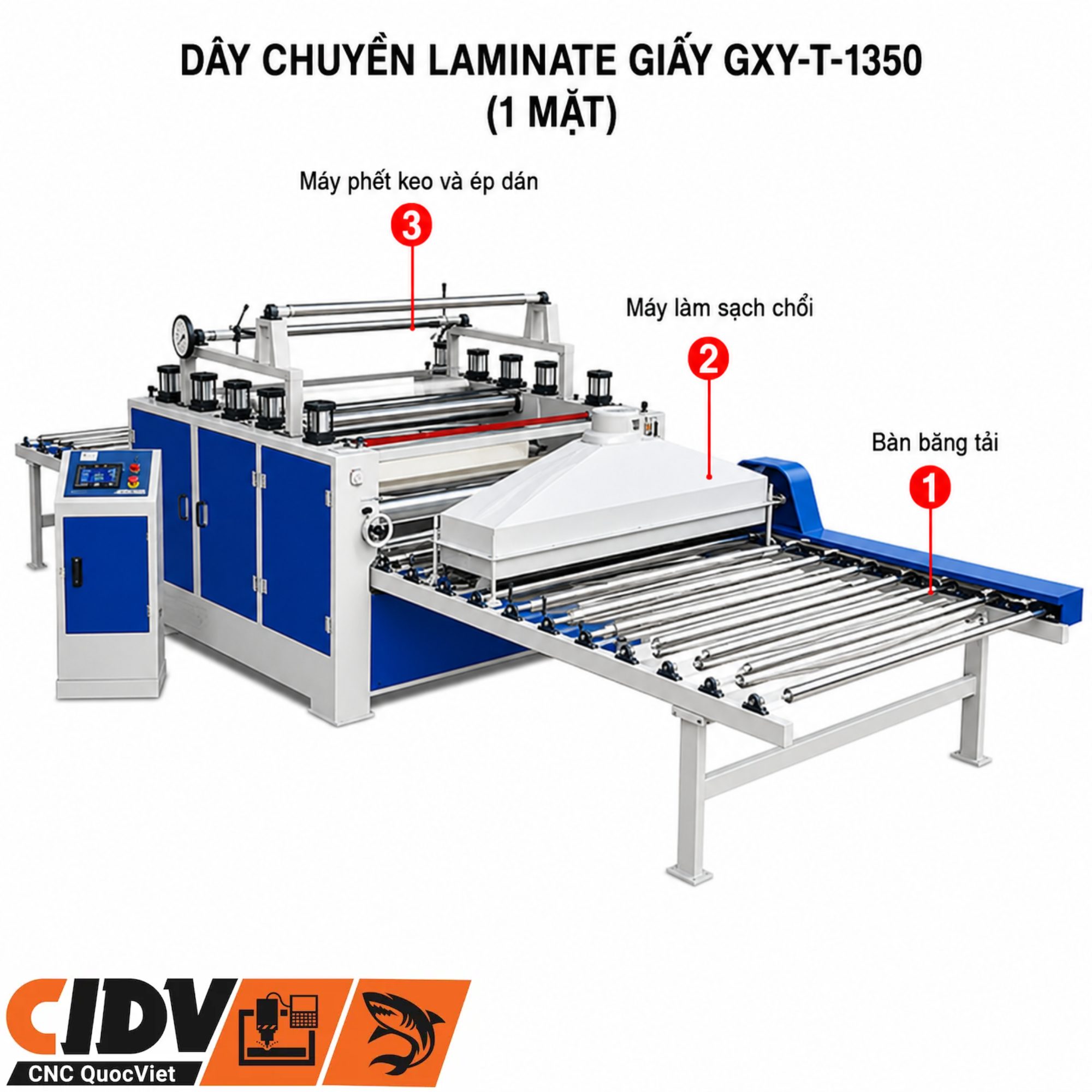 GXY-WT-1300 - Máy ép màng tích hợp dán và ép